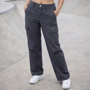 ZARA Gray Cargo Pants | Size US 4 | Wide Leg Utility | Y2K Street Style